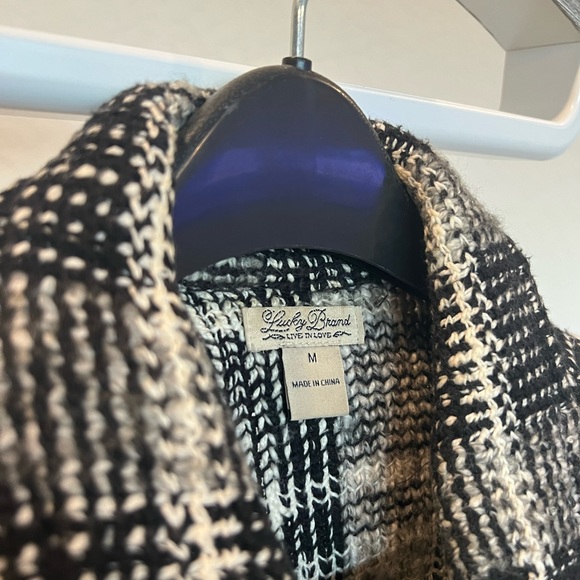 Lucky Brand Womens Harper Tweed Full Zip Moto Jacket in Black, Grey, Size Medium - Picture 2 of 4